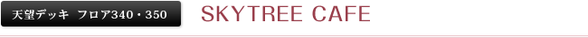 天望デッキフロア340・350 SKYTREE CAFE
