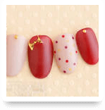赤×ドットの最強コンビ♡ネイル写真