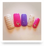 ニットのようなもこもこネイル