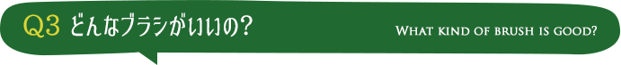 どんなブラシがいいの?