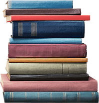 積み重なる本の画像