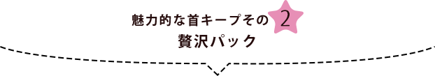 魅力的な首キープその2 贅沢パック