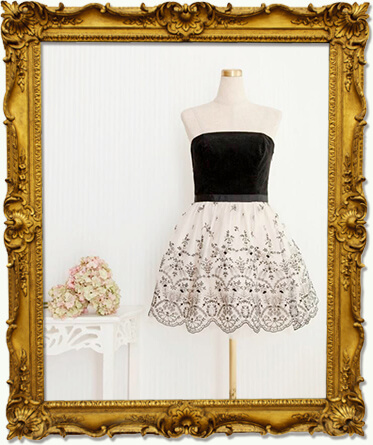 お嬢様風ドレス