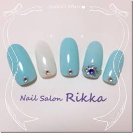 ブライダルネイル♡Something Blue|Nail  Salon Rikka