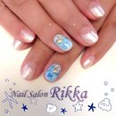 ラグーン＆シェル風アート|Nail  Salon Rikka
