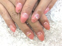 ピンク逆フレンチ☆彡|Rococo Lovelya Nail 緑店