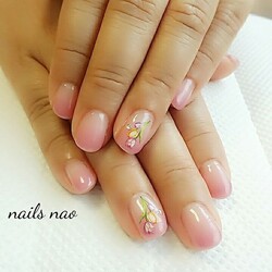 グラデーションピンクネイル|nails nao