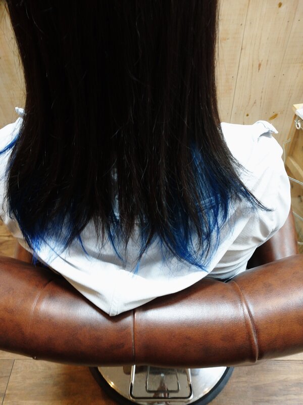 インナーカラー　ブルー|HAIR &amp; SMILE KOKO