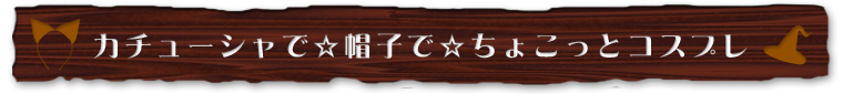 カチューシャで☆帽子で ちょこっとコスプレ