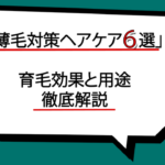 「薄毛対策のヘアケア商品６選」育毛効果と用途を徹底解説