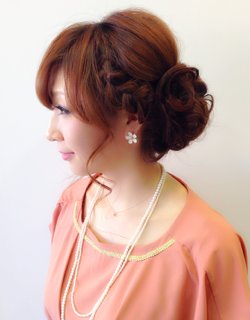 和装にもぴったり☆編み込みUPスタイル