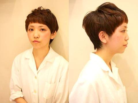 マッシュショートバング＆３Dカラー｜blanc de blanc