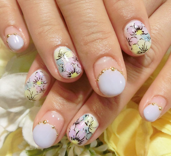 ラベンダー×ポップなフラワーアート