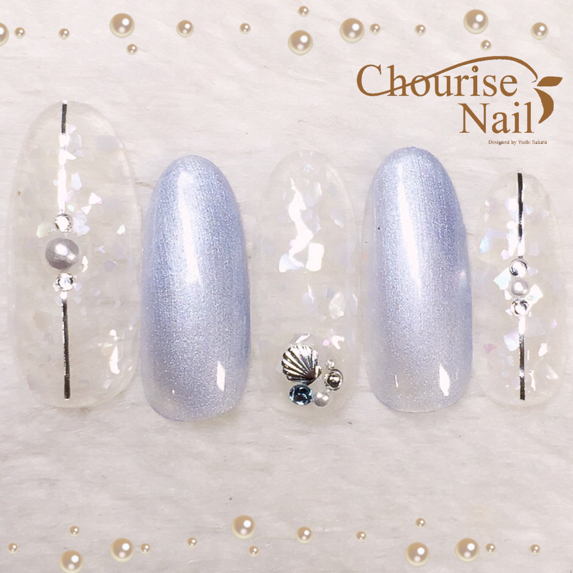 Chourise Nail* ［神奈川県/たまプラーザ］ 大人海ネイルはワンカラーでも充分♪小さいな貝殻をワンポイントに