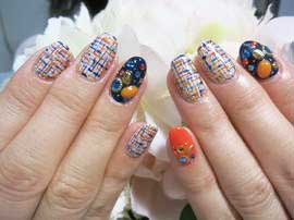 NAIL SALON 『R』 ［東京都/恵比寿］ 秋冬だってカラフルに♪個性派ツイードデザイン