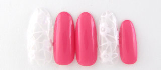 大阪まつげエクステ＆ネイルサロンfioretto御堂筋本町店 ［大阪府/本町］ 【個性派レース】女子っぽくまとめたくない！エッジを効かせるショートネイル