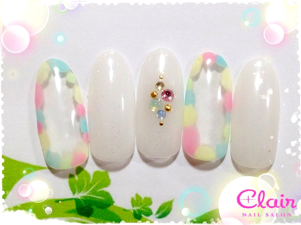 Spa Clair＆NAIL ［沖縄県/那覇］ 【クリアショートネイル】額縁みたいな個性派デザイン