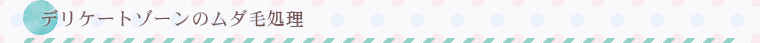 デリケートゾーンのムダ毛処理