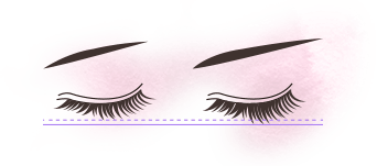 日本人と欧米人　まつ毛の比較