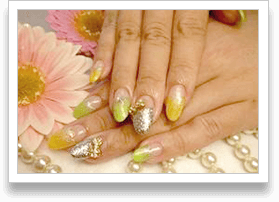 ネオンカラーネイル写真