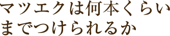 マツエクは何本くらいまでつけられるか
