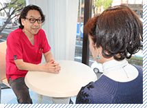 カウンセリング中の写真