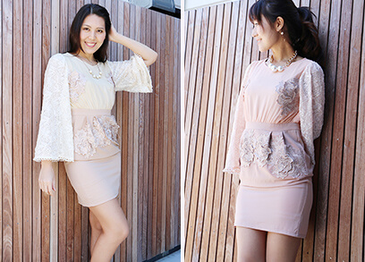 デートにオススメコーデ4ROSEレースワンピ(¥14,904)