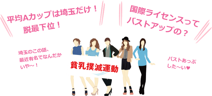 平均Aカップは埼玉だけ