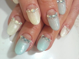 逆フレンチ+ストーン