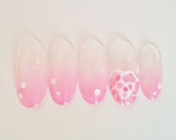 カラーグラデーションとマーブルカメリアネイル|Ｒｅｌｕｈａ　nａｉｌ