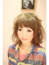 トップからうねるスウィートなシフォンカーリー|mod's hair 柏店