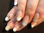 ブライダルネイル　変形フレンチ|Nail  Salon Rikka