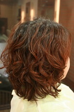 京都　ミディアムのエアウェーブスタイル|hair Qril