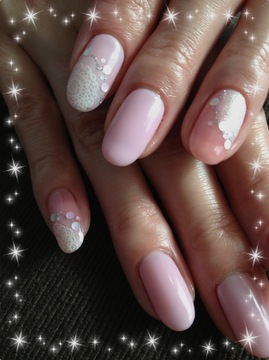 ピンク×レースシール|Nail  Salon Rikka