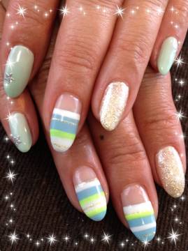 ボーダーネイル|Nail  Salon Rikka