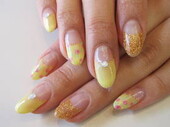 イエロー花柄|ネイルサロン Arona