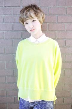 外国人風マッシュショート