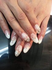雪の結晶ネイル　冬におすすめ|Nail Salon Creare