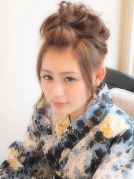 浴衣ヘアスタイル・髪型｜ポンパアップスタイル|hair design Rinto