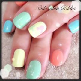 ポリッシュ×ミッキーシール♪|Nail  Salon Rikka