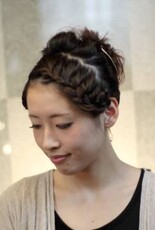 編みこみアップ|美容室chinon