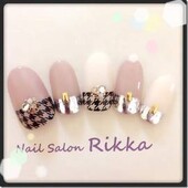 千鳥格子ネイル|Nail  Salon Rikka
