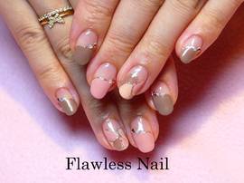 ピンクベージュフレンチ|Flawless　Nail