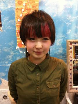 ショートインナーピンクマッシュ|VALTEIN