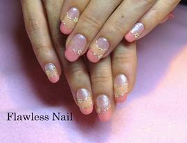 フラワーラインフレンチ|Flawless　Nail