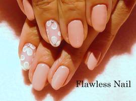 ホワイトフラワーアート|Flawless　Nail