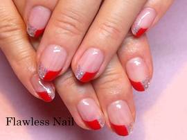 センターブロックフレンチ|Flawless　Nail