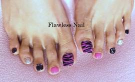 ゼブラブラックピンク|Flawless　Nail