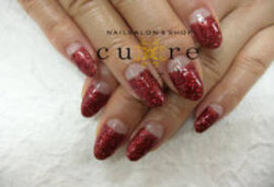 ラメ逆フレンチ