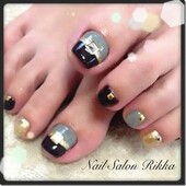 バイカラー　ペディキュア|Nail  Salon Rikka